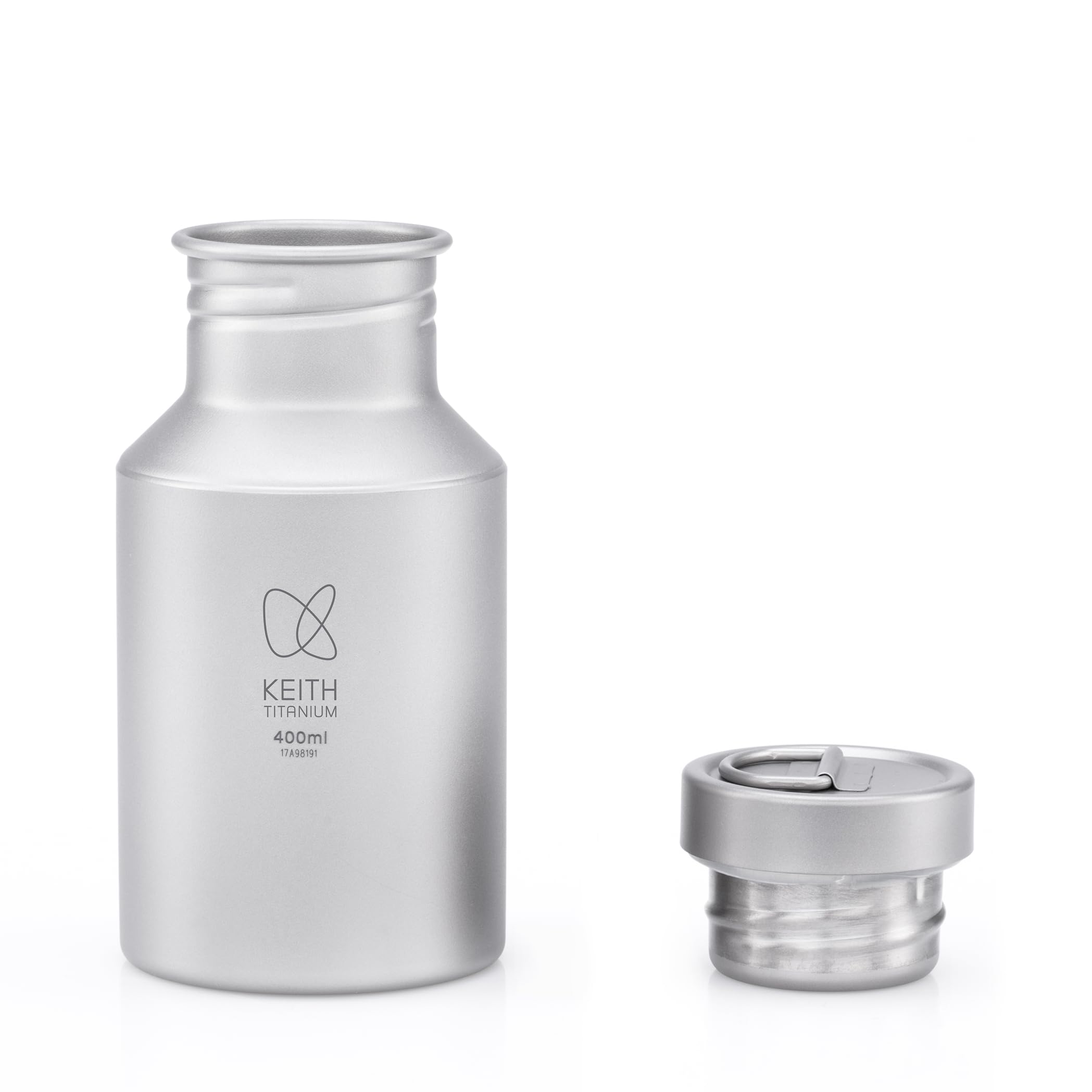 Amazon.co.jp: KEITH チタン 水筒 軽量 400ml 食洗機対応 持ち手付き